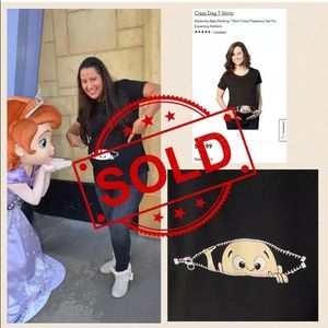 Crazy Dog Maternity Baby Peeking Tee Large.